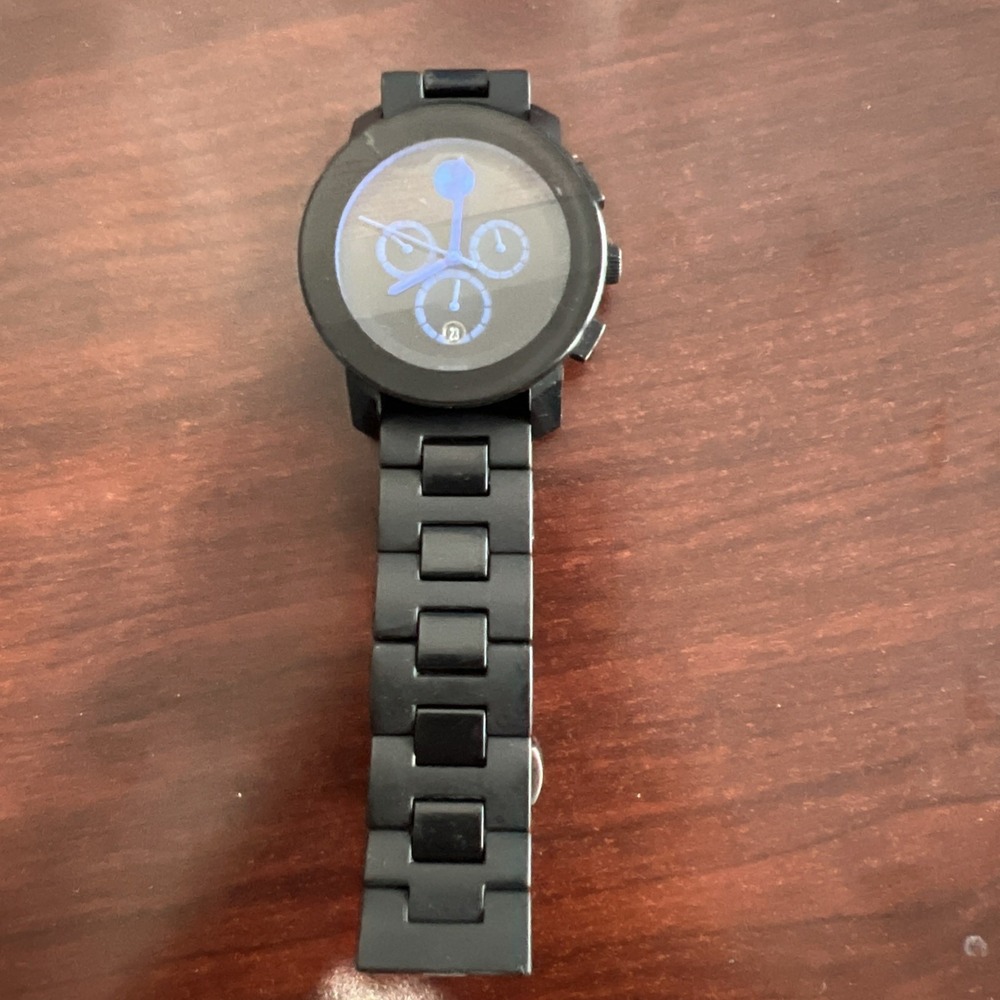 Movado Bold Mens Watch 42mm Model MB.01.1.29.6016 Black